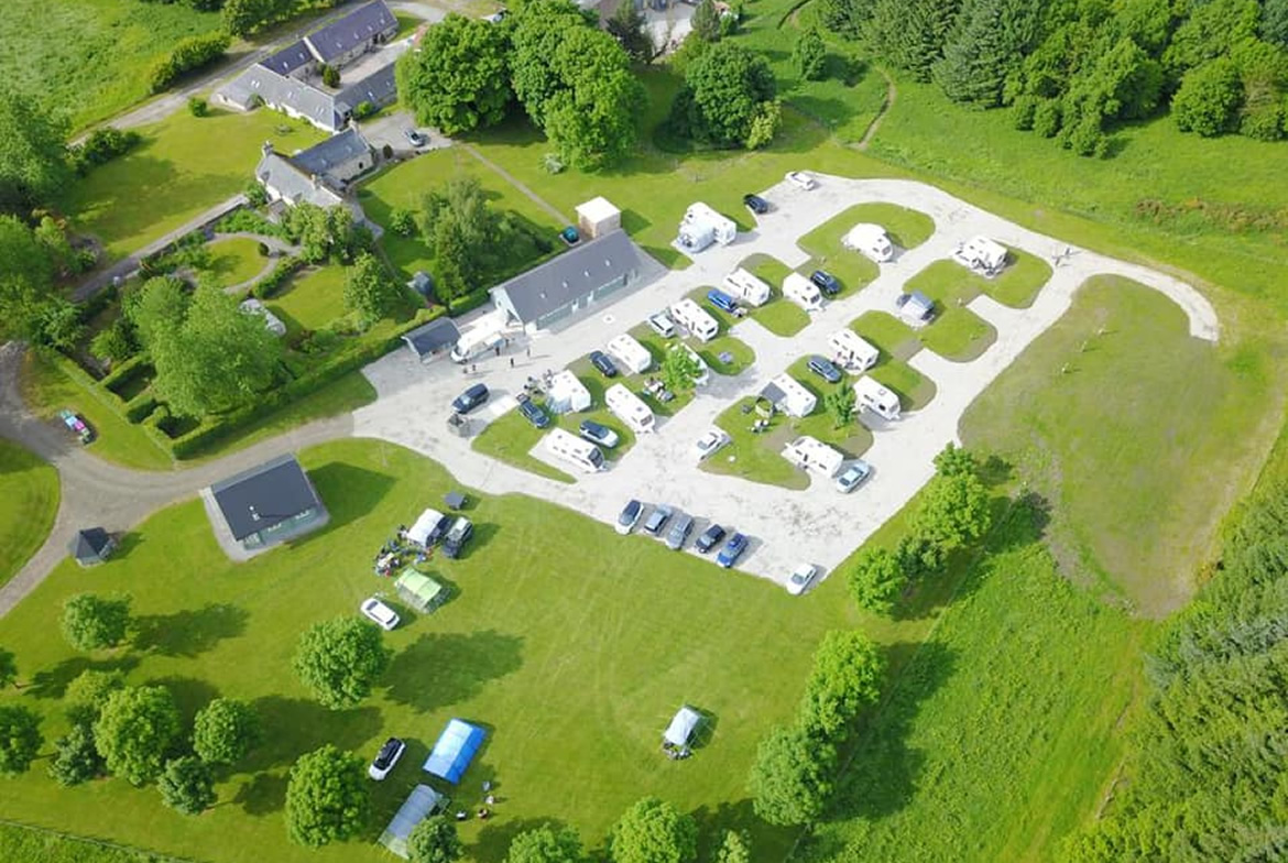 Dufftown Campsite Arial View